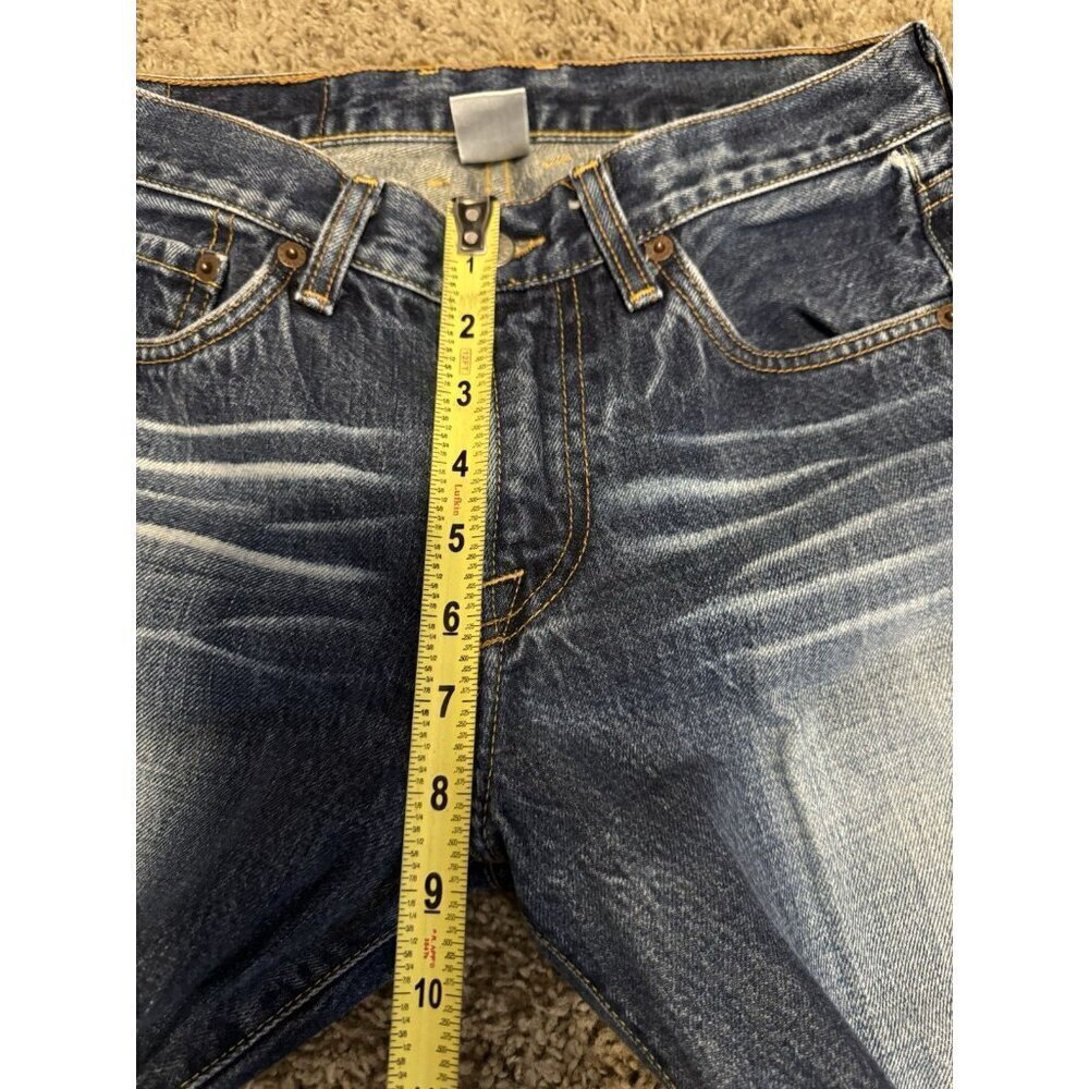 LUCKY BRAND Vintage Dungarees Boot Cut Jeans Mid Rise Western Boho Y2K 27x31 - Picture 3 of 9